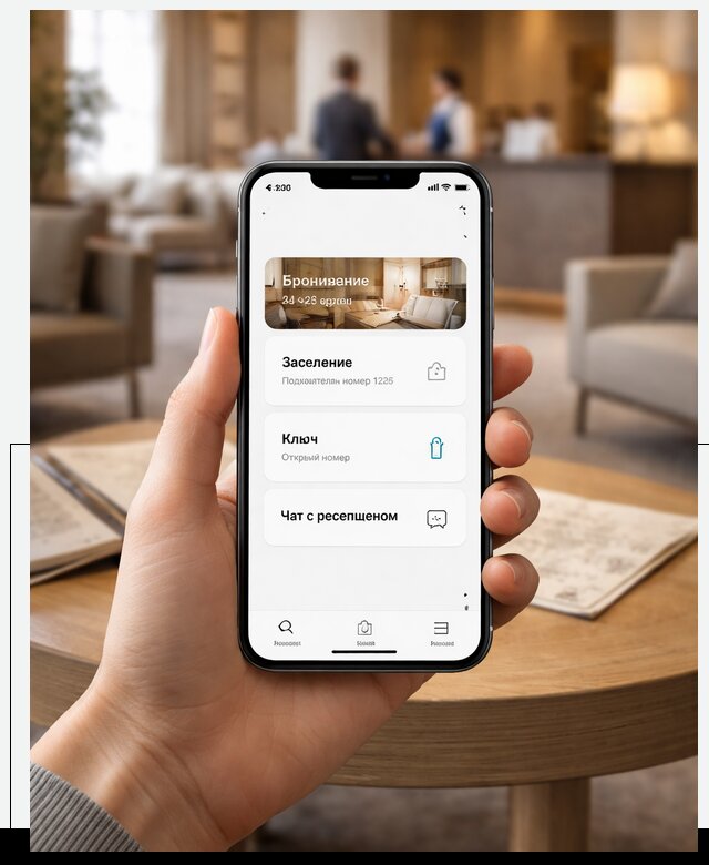 Мобильное приложение для гостей отеля в Крымске, управление сервисом